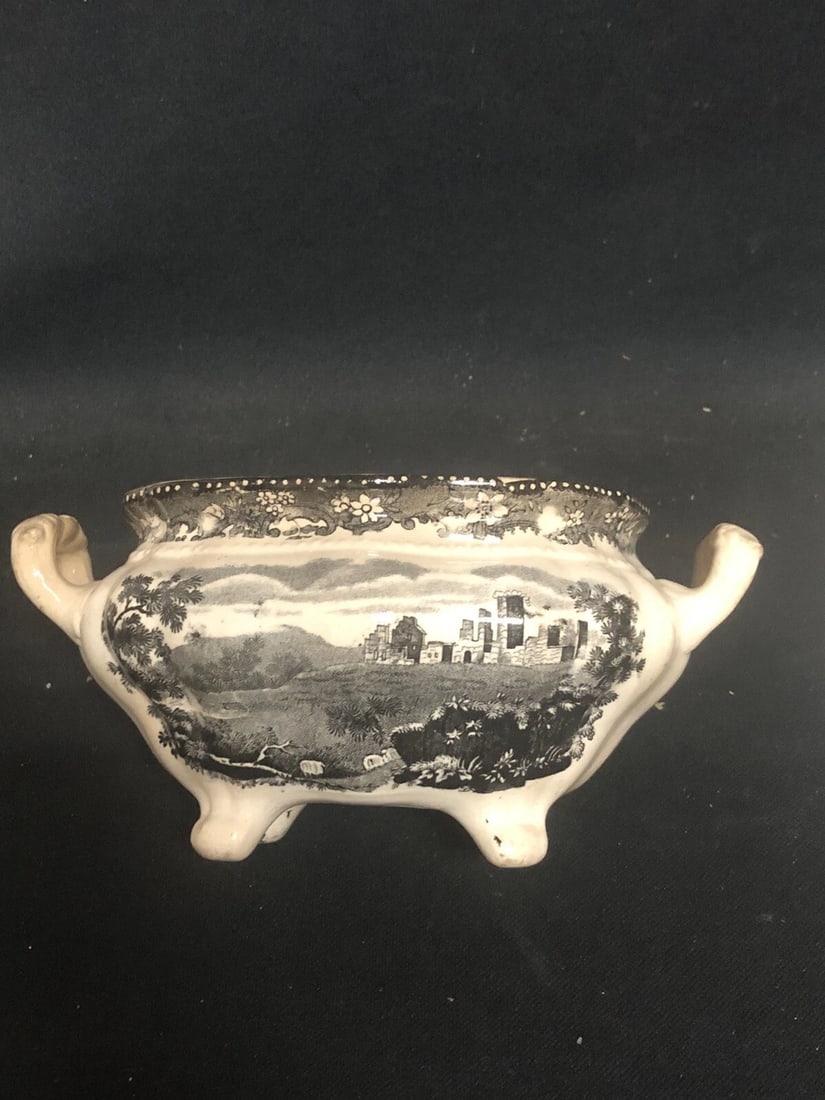 Fort Ticonderoga Historical Staffordshire Sauce Tureen - 6