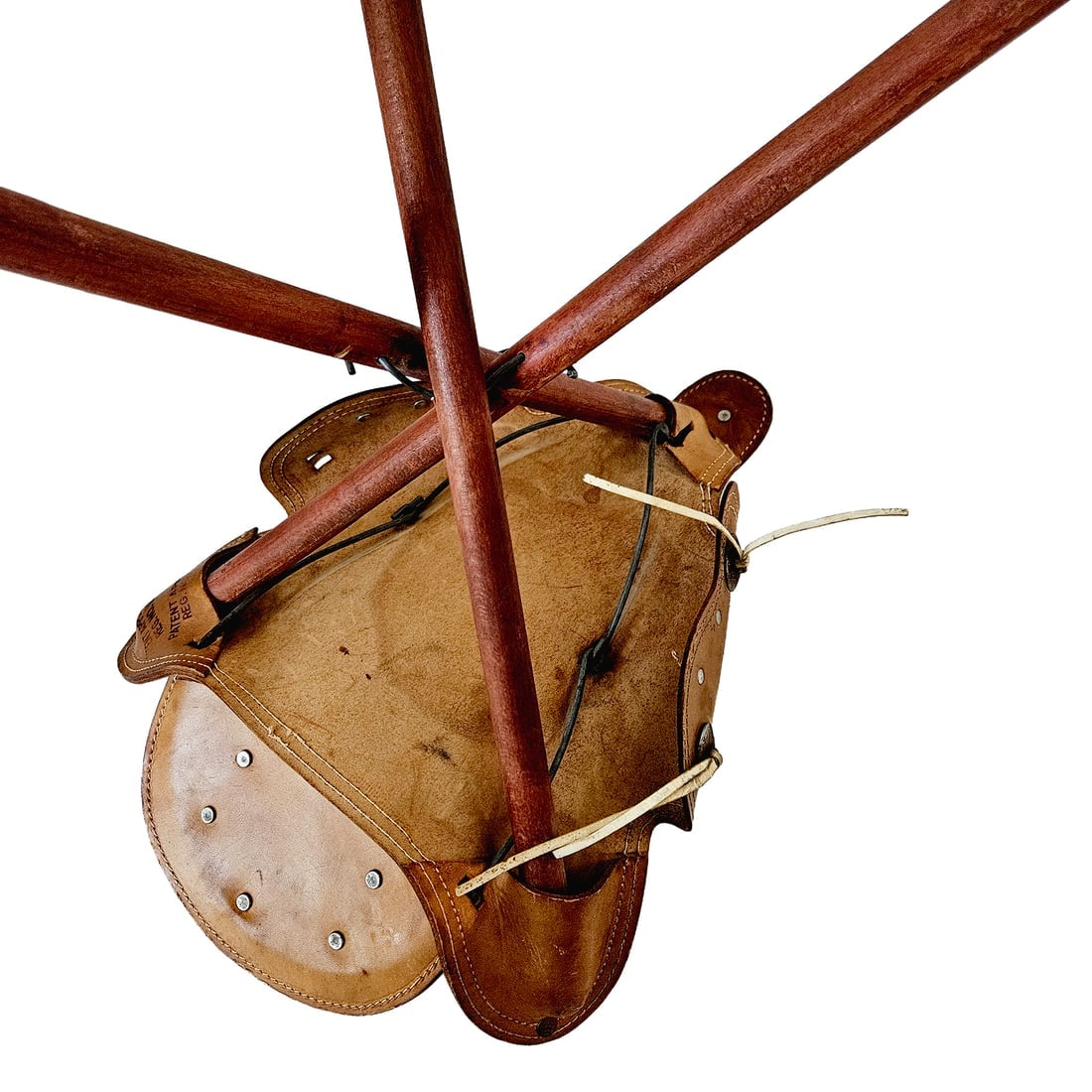 Unique 1950’s Child's Leather Saddle Chair - 7