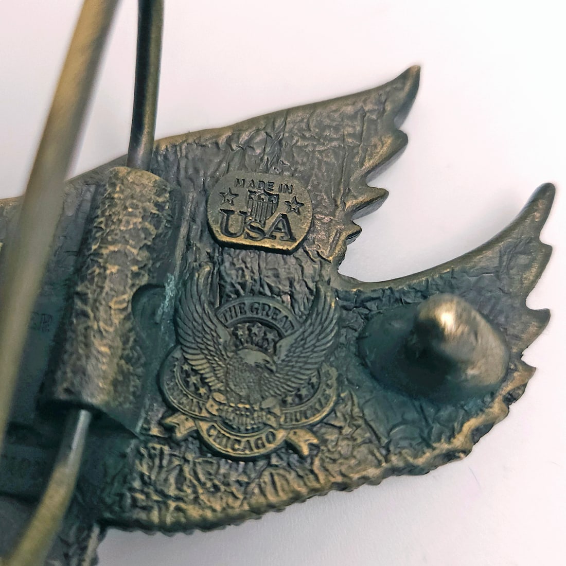 Nice Set of 3 Brass Native American Belt Buckles - 7