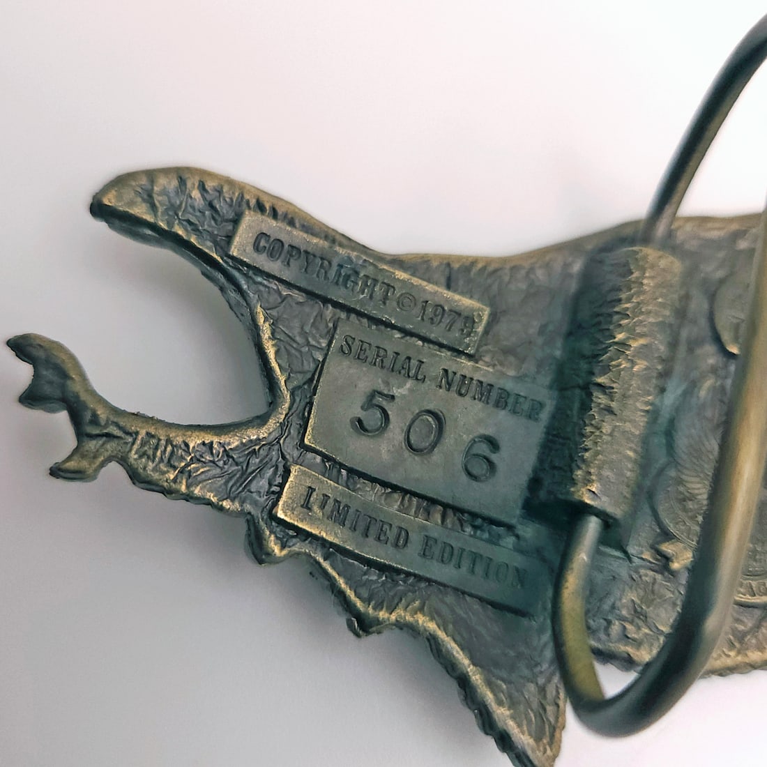 Nice Set of 3 Brass Native American Belt Buckles - 8