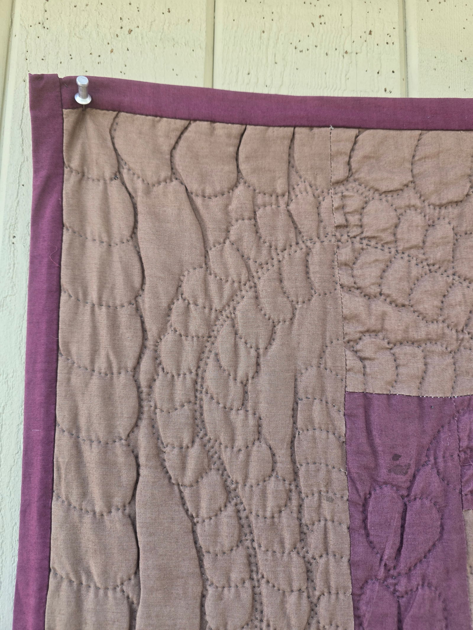 Amish center diamond crib quilt - 4