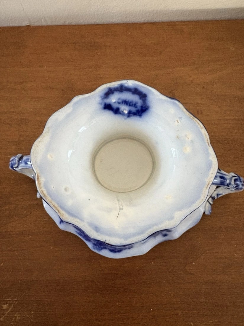 Scinde Flow Blue Sauce Tureen - 4