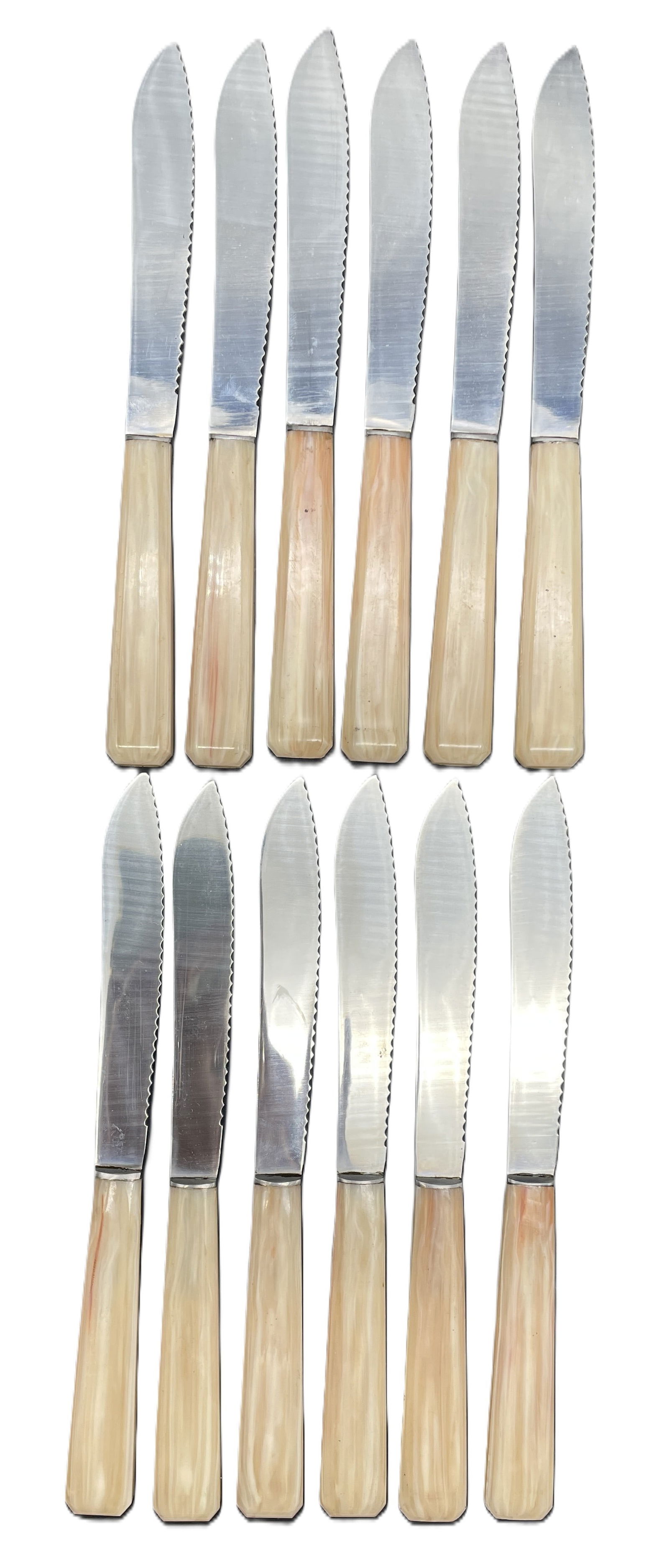 Antique French Indemanchable Knives Ivory Handles and Box - 2