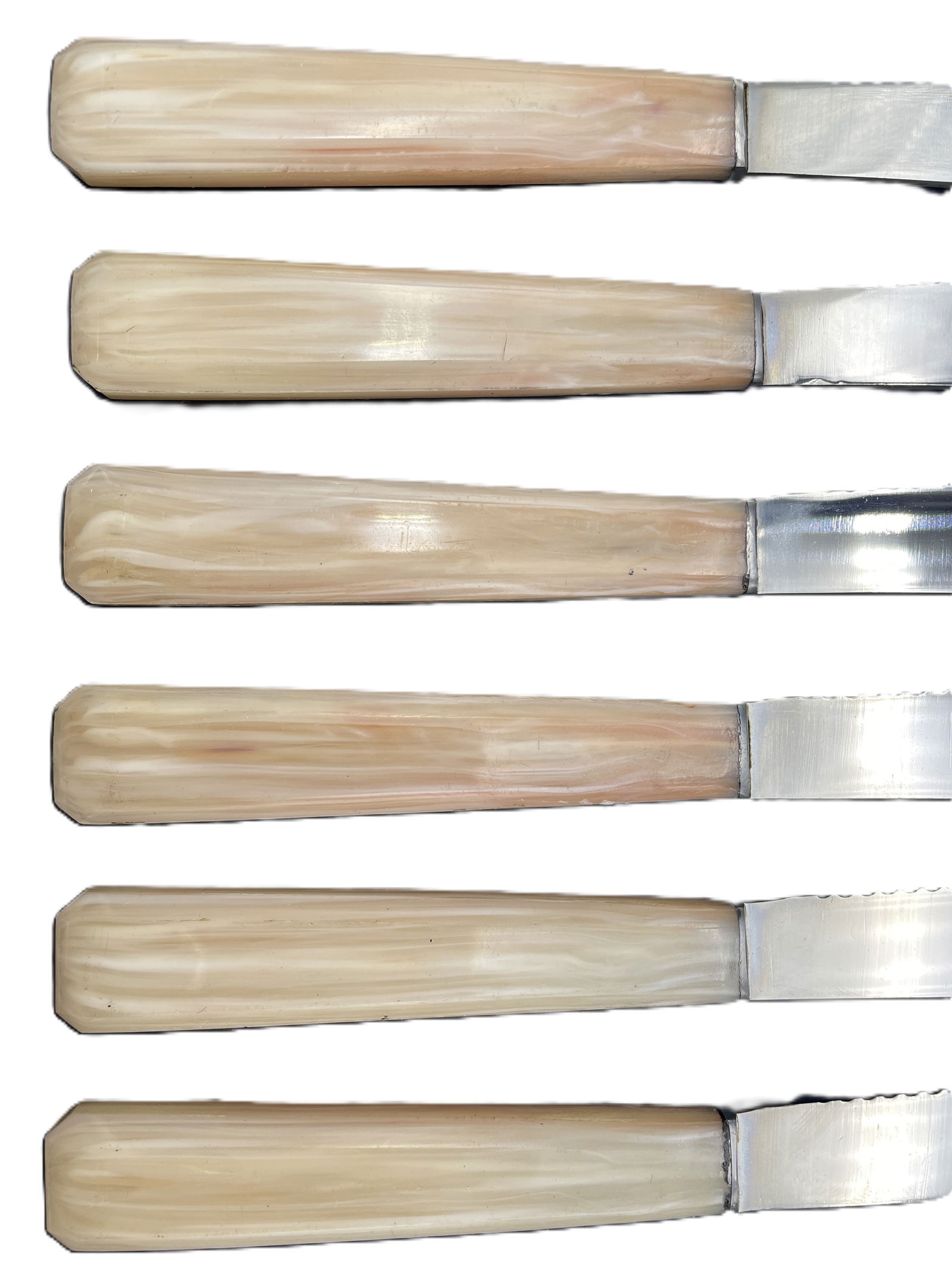 Antique French Indemanchable Knives Ivory Handles and Box - 4