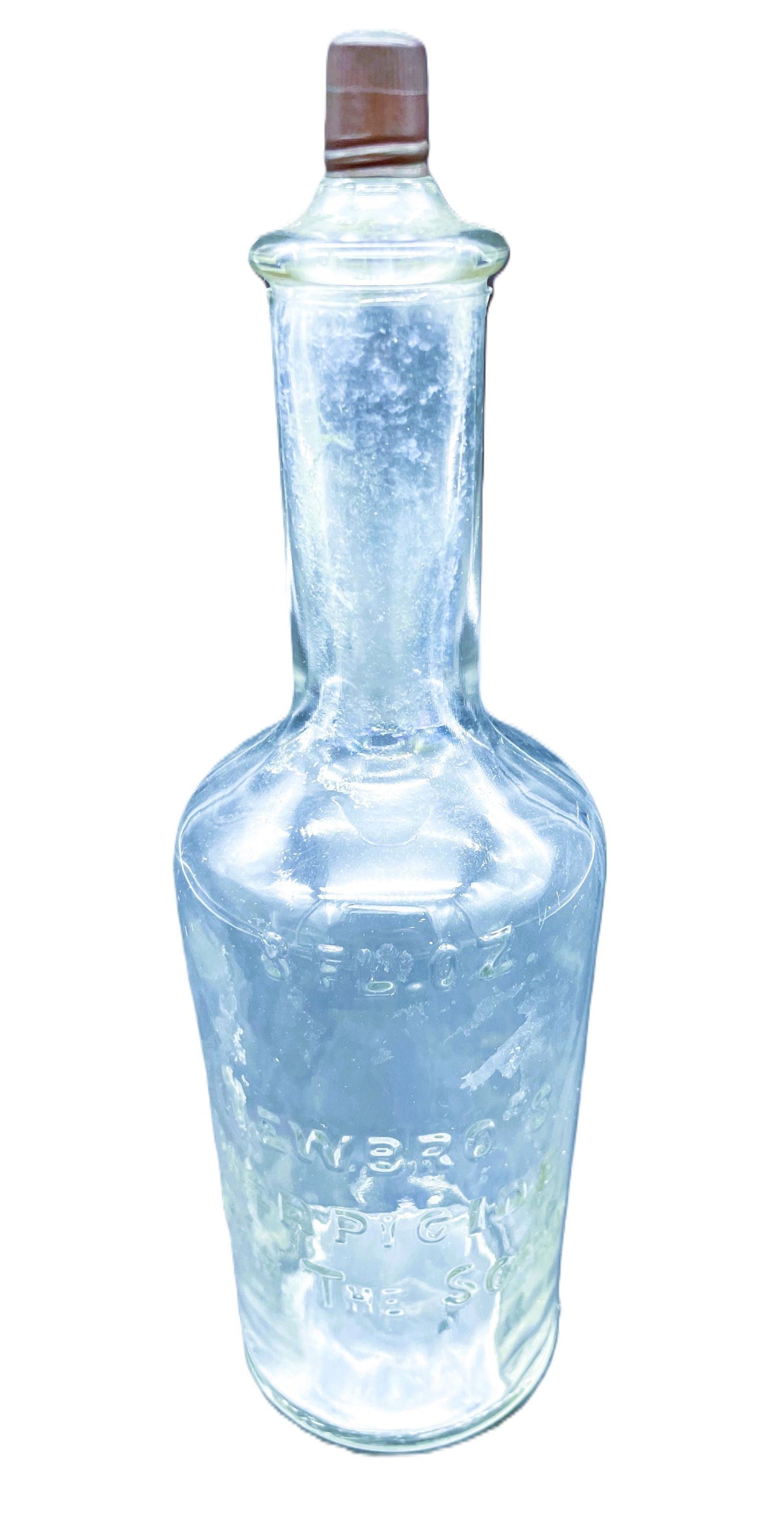 ANTIQUE BARBER BOTTLE NEWBROS HERPICIDE FOR THE SCALP HAIR TONIC - 2