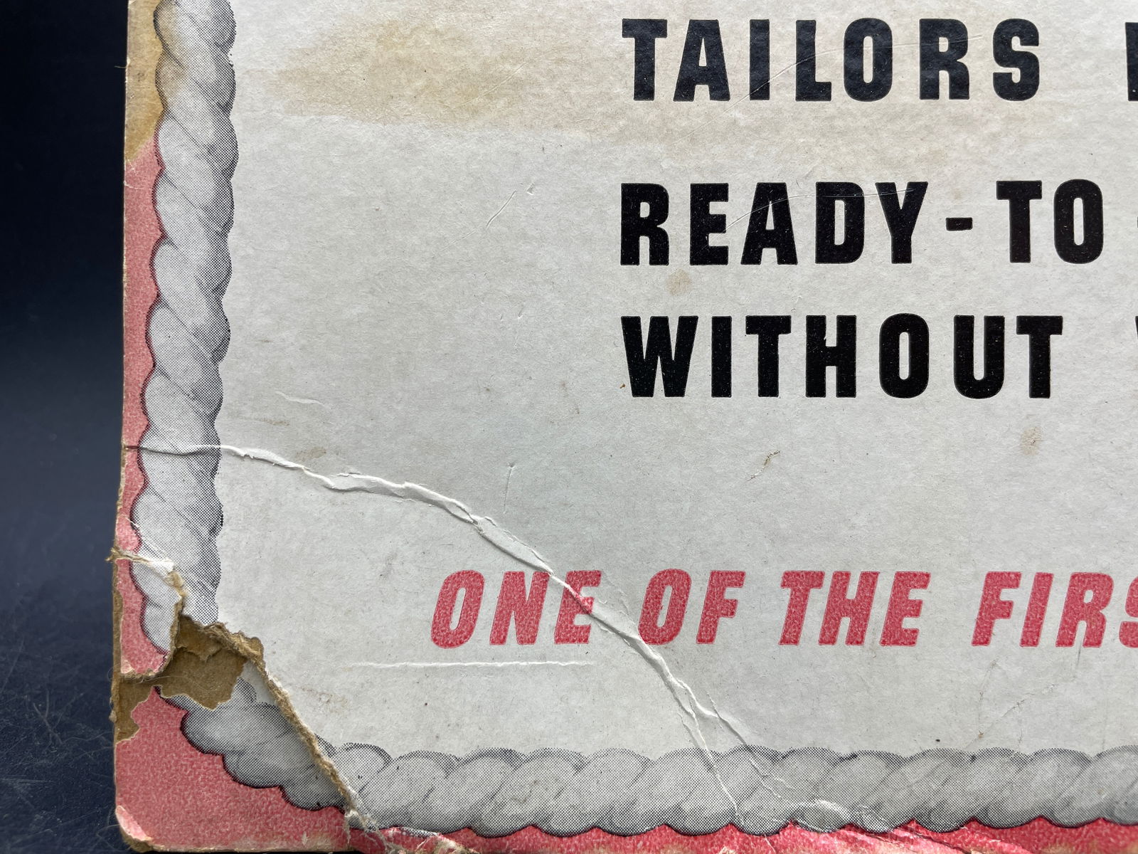 Rare 1940's Cone Denim Advertising 19" x 14" - 5