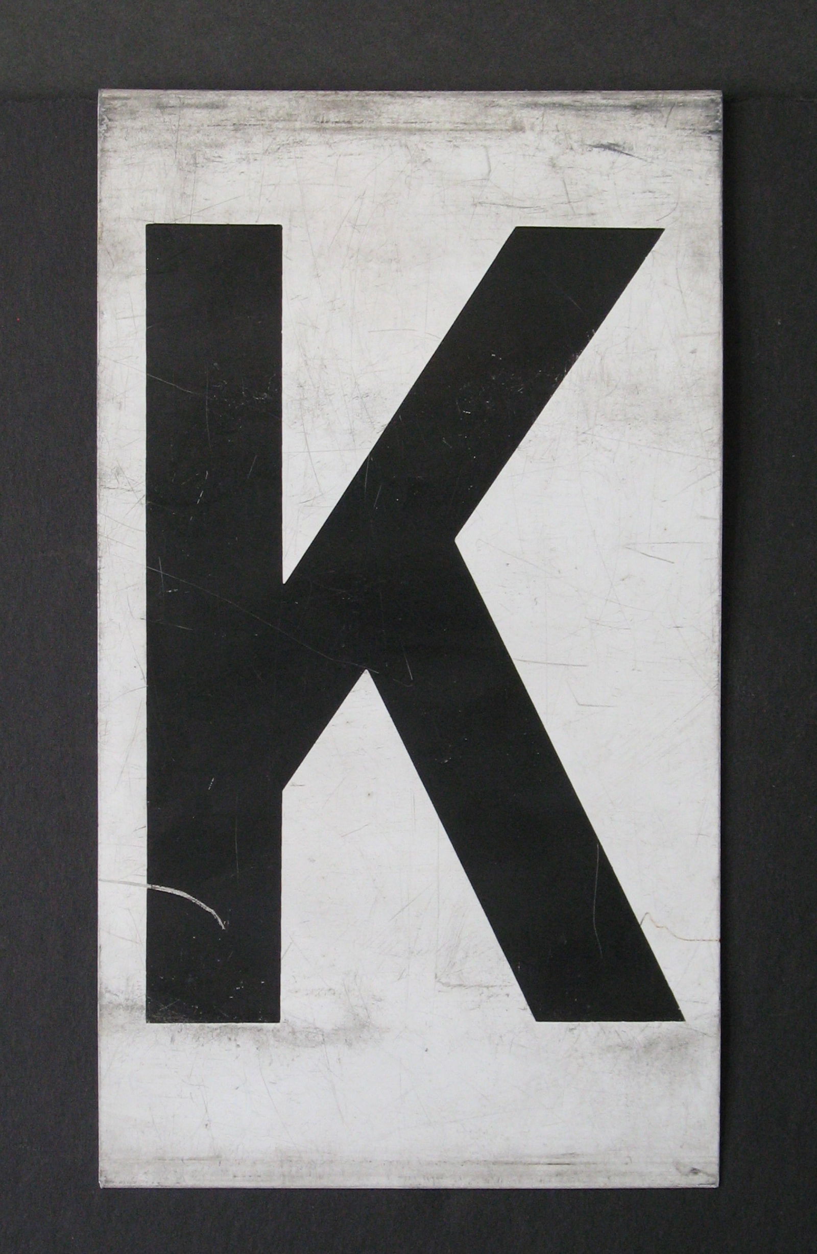 Antique tin movie marque letter “K” (1 of 1)