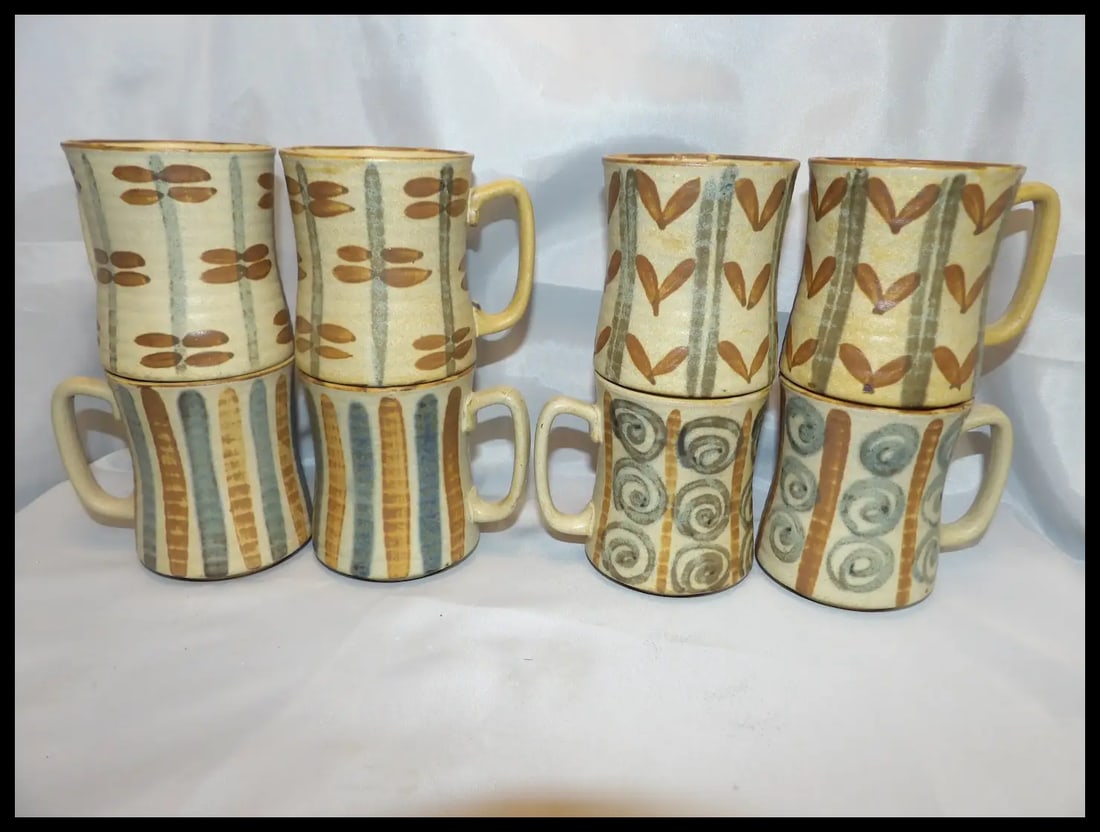 Hand Made Stoneware Coffee Mugs- - 2