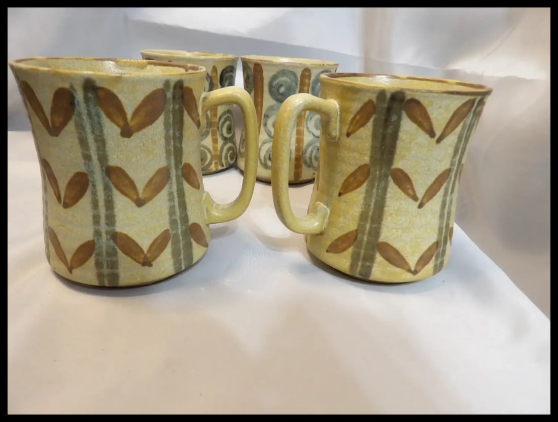 Hand Made Stoneware Coffee Mugs- - 5