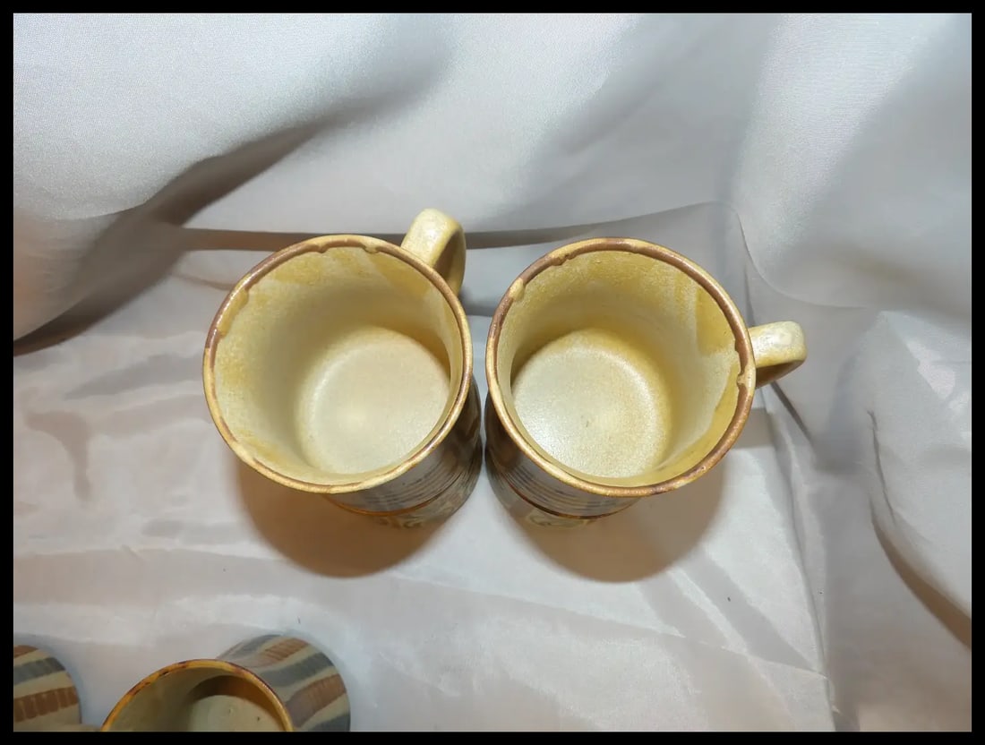 Hand Made Stoneware Coffee Mugs- - 6