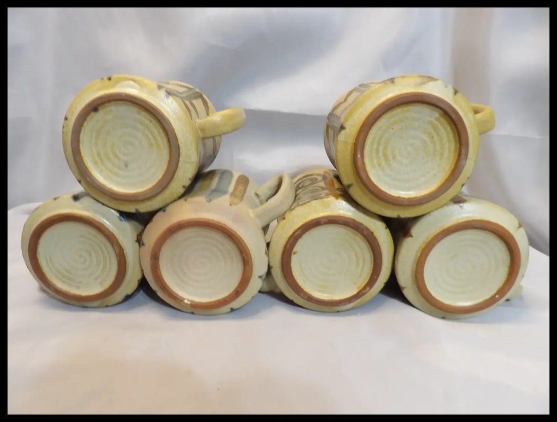 Hand Made Stoneware Coffee Mugs- - 8