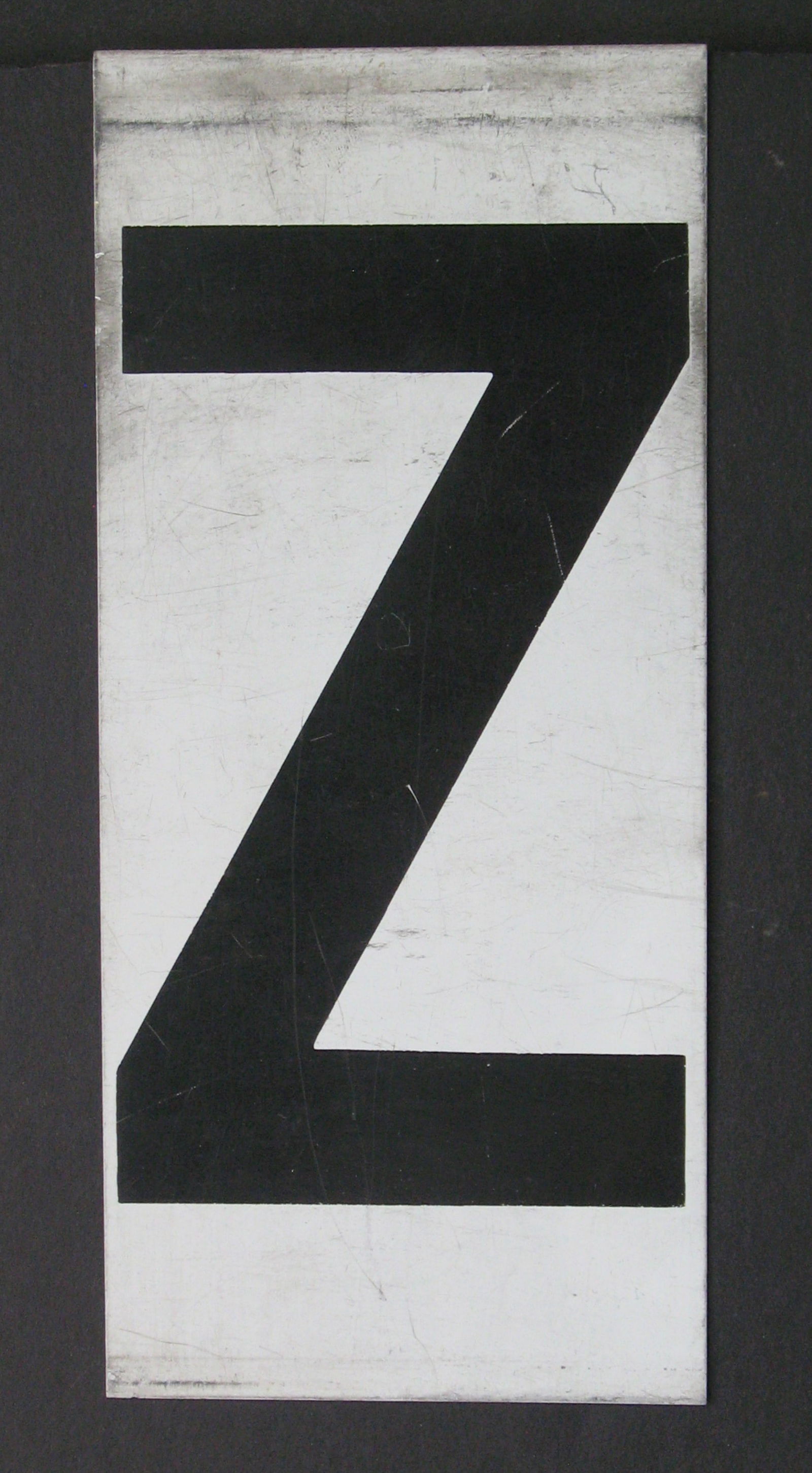 Antique tin movie marque letter “Z”: Title: Antique tin movie marque letter “Z”Date/Period: 1950'sDimension: 8 3/4” x 4”Additional Information: Nice antique tin movie marque letter “Z” in original