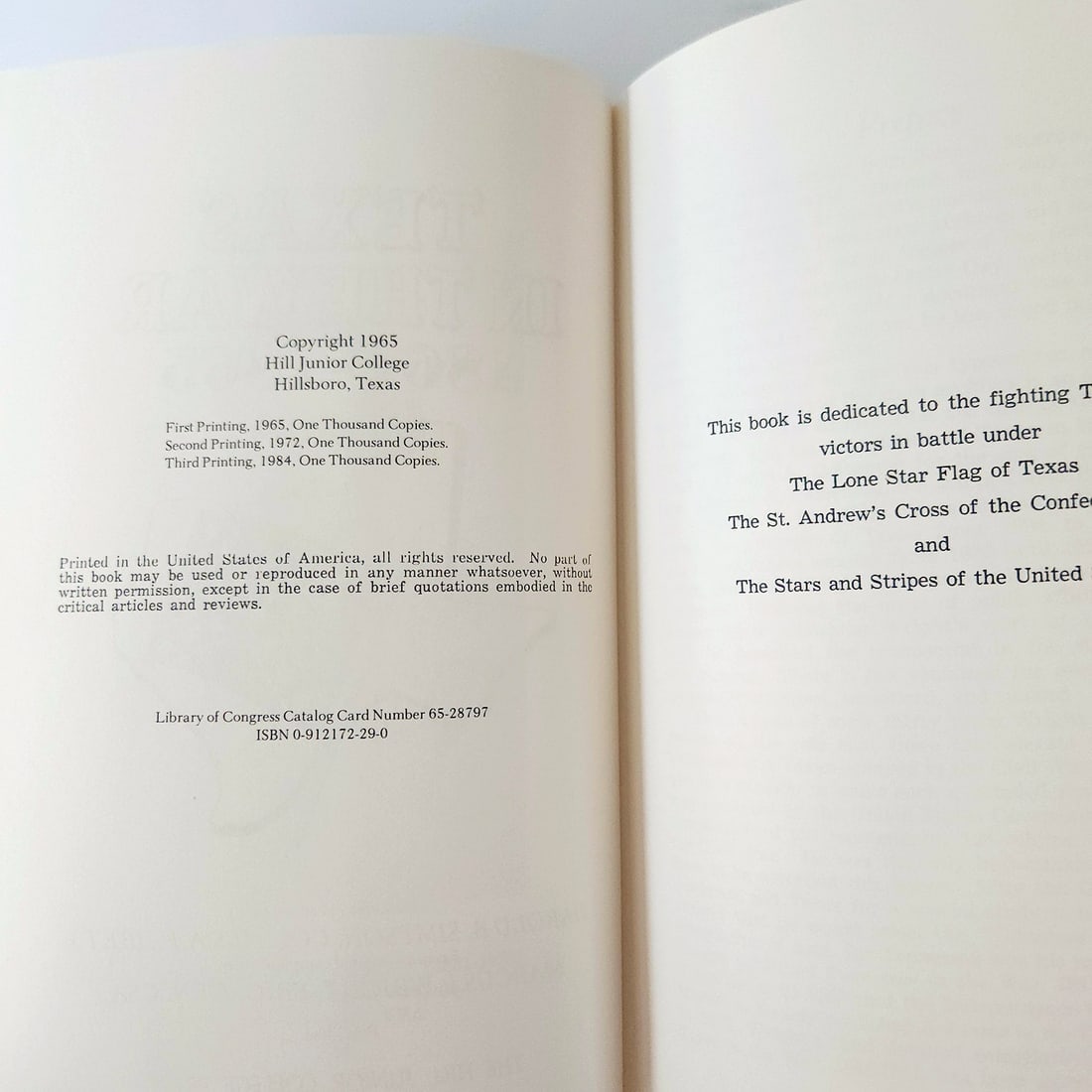 Texas in the War 1861-1865 by Wright & Simpson 1965 SIGNED 1st Edition & 1984 3rd Printing - 13