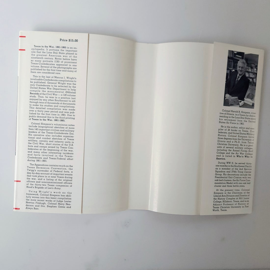 Texas in the War 1861-1865 by Wright & Simpson 1965 SIGNED 1st Edition & 1984 3rd Printing - 17