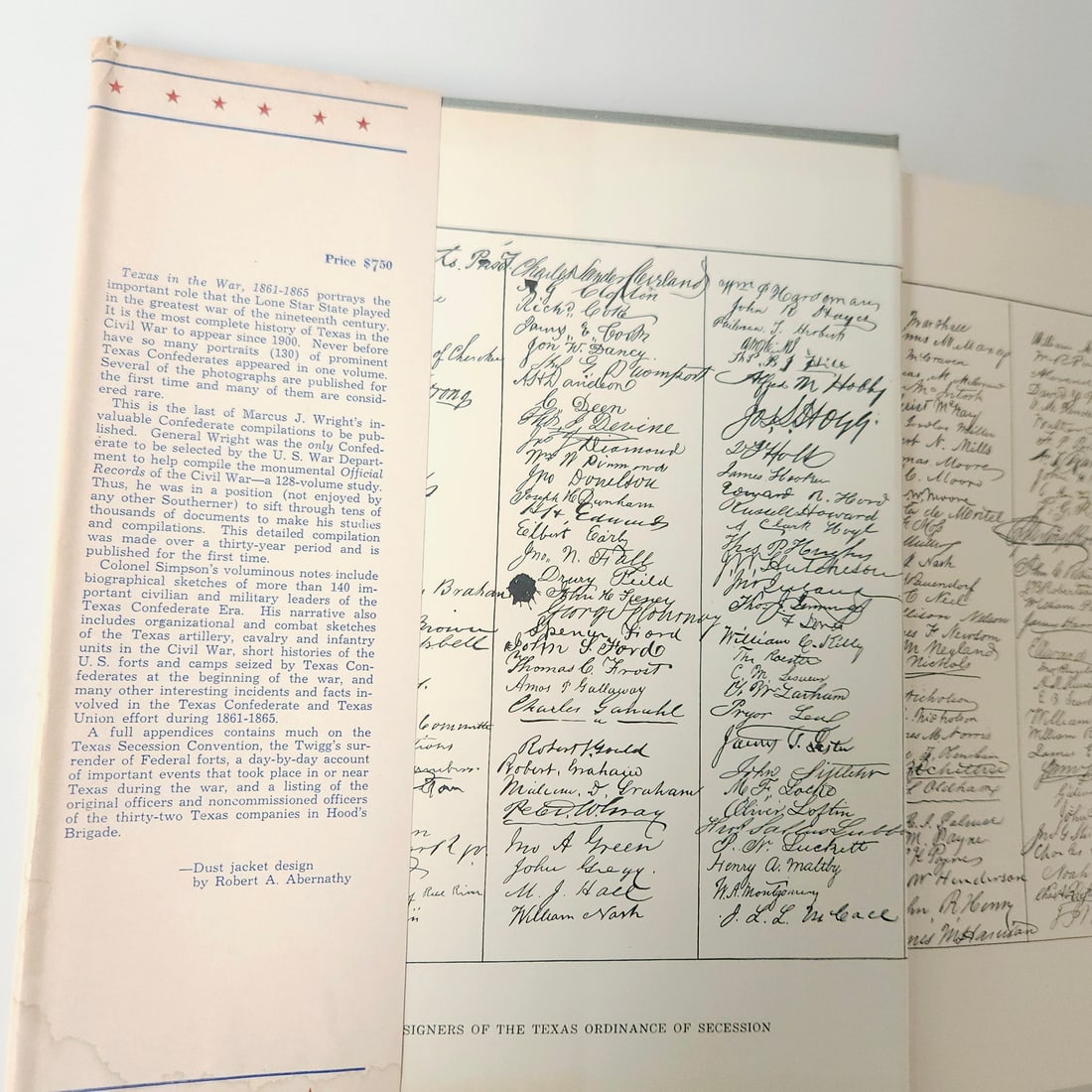 Texas in the War 1861-1865 by Wright & Simpson 1965 SIGNED 1st Edition & 1984 3rd Printing - 5