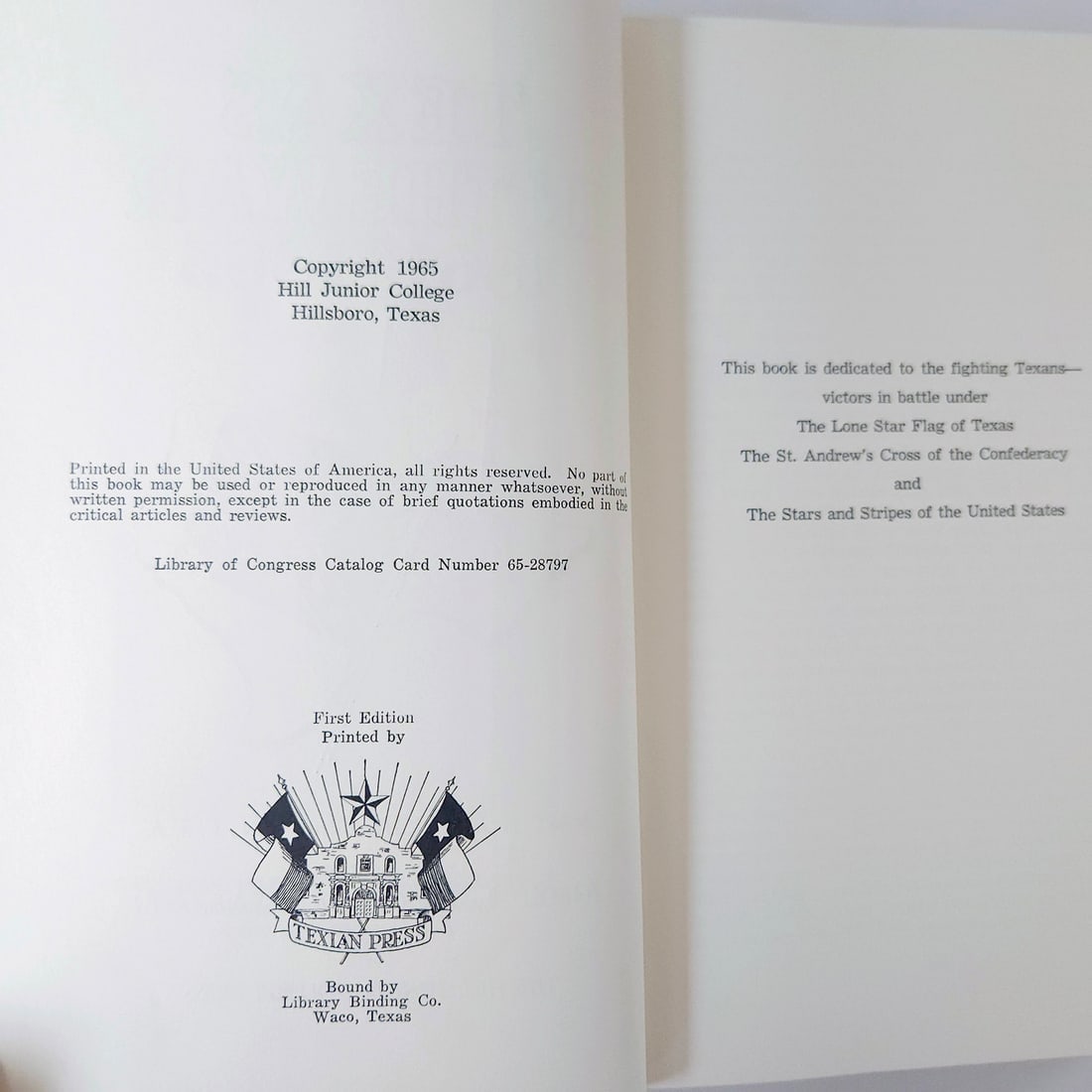 Texas in the War 1861-1865 by Wright & Simpson 1965 SIGNED 1st Edition & 1984 3rd Printing - 7