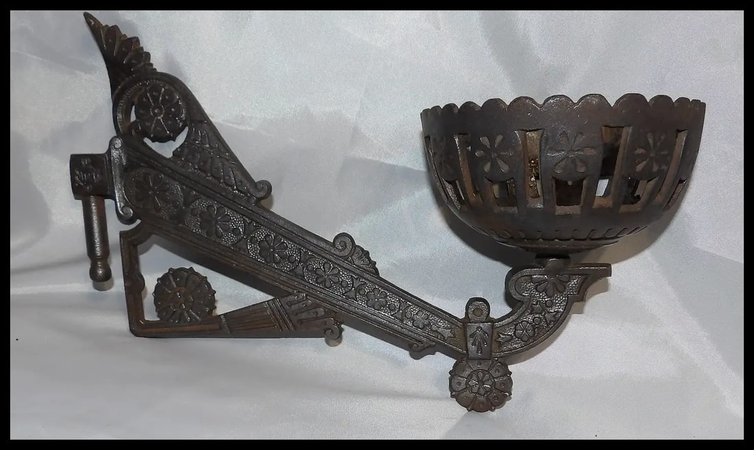 Antique English Cast Iron Lamp or Plant Holder- Diamond Registry Mar - 2