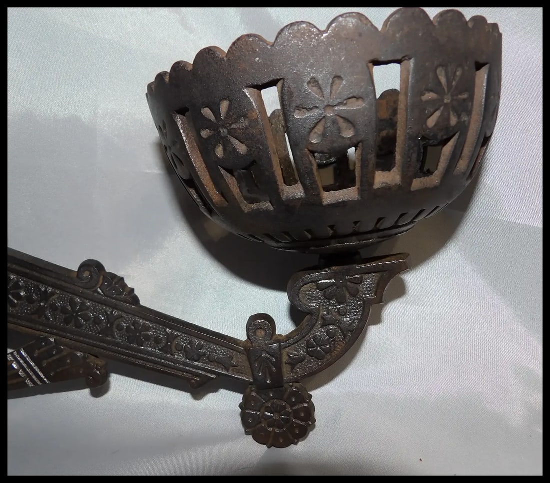Antique English Cast Iron Lamp or Plant Holder- Diamond Registry Mar - 4