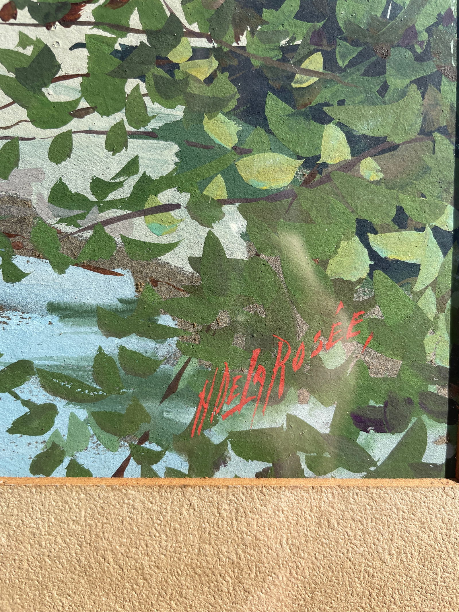 Vintage French Scenery Painting Artist Signed De La Rosa - 3