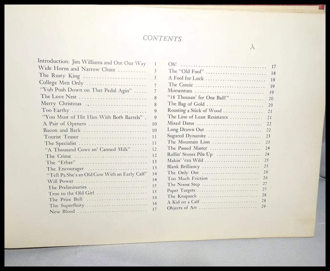 Cowboys Out Our Way – A Book of Cowboy Cartoons by J.R. Williams - Scribner’s Sons 1951 - 8