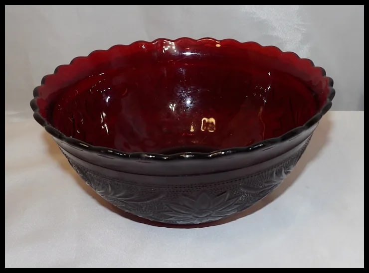 Royal Ruby Sandwich Glass Bowl - 2