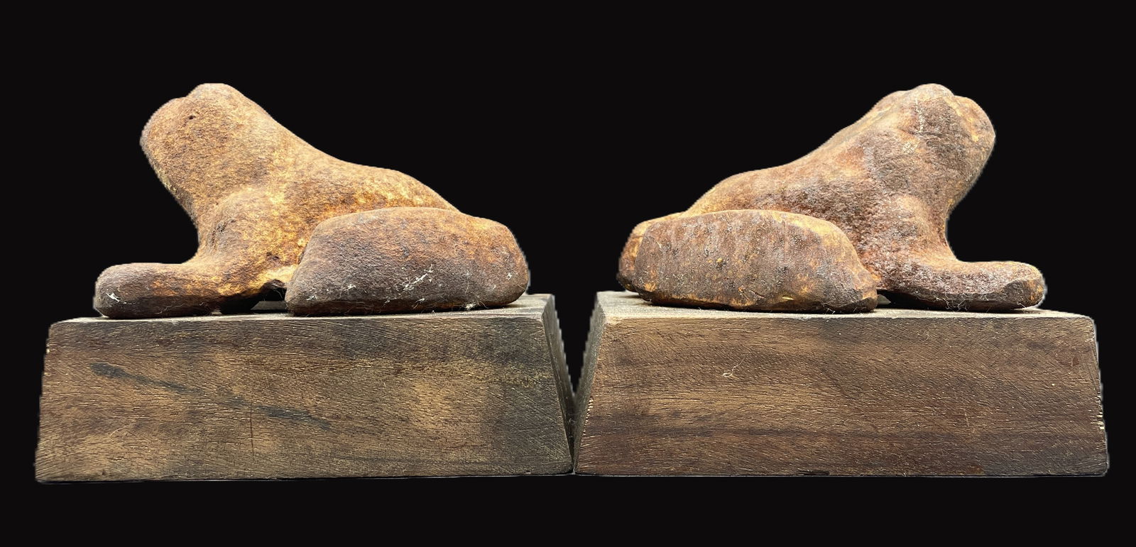 Pair of Cast Iron Frog Bookends Décor - 6