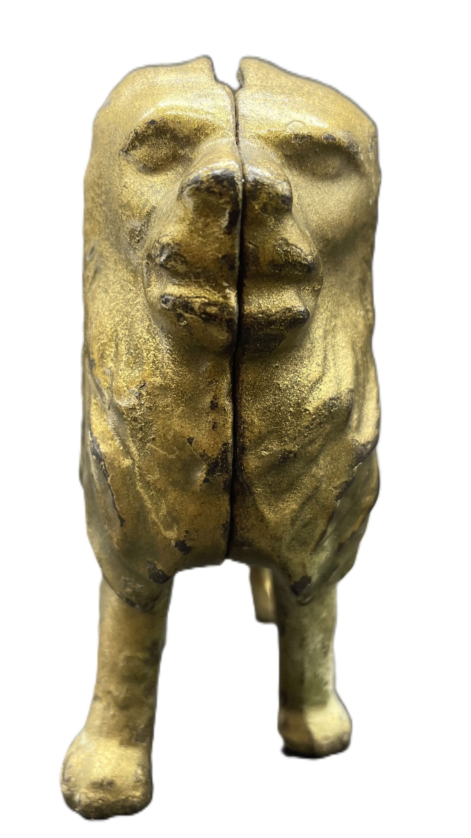 ANTIQUE ORIGINAL 1890-1900 STILL CAST IRON LION BANK~5" - 4