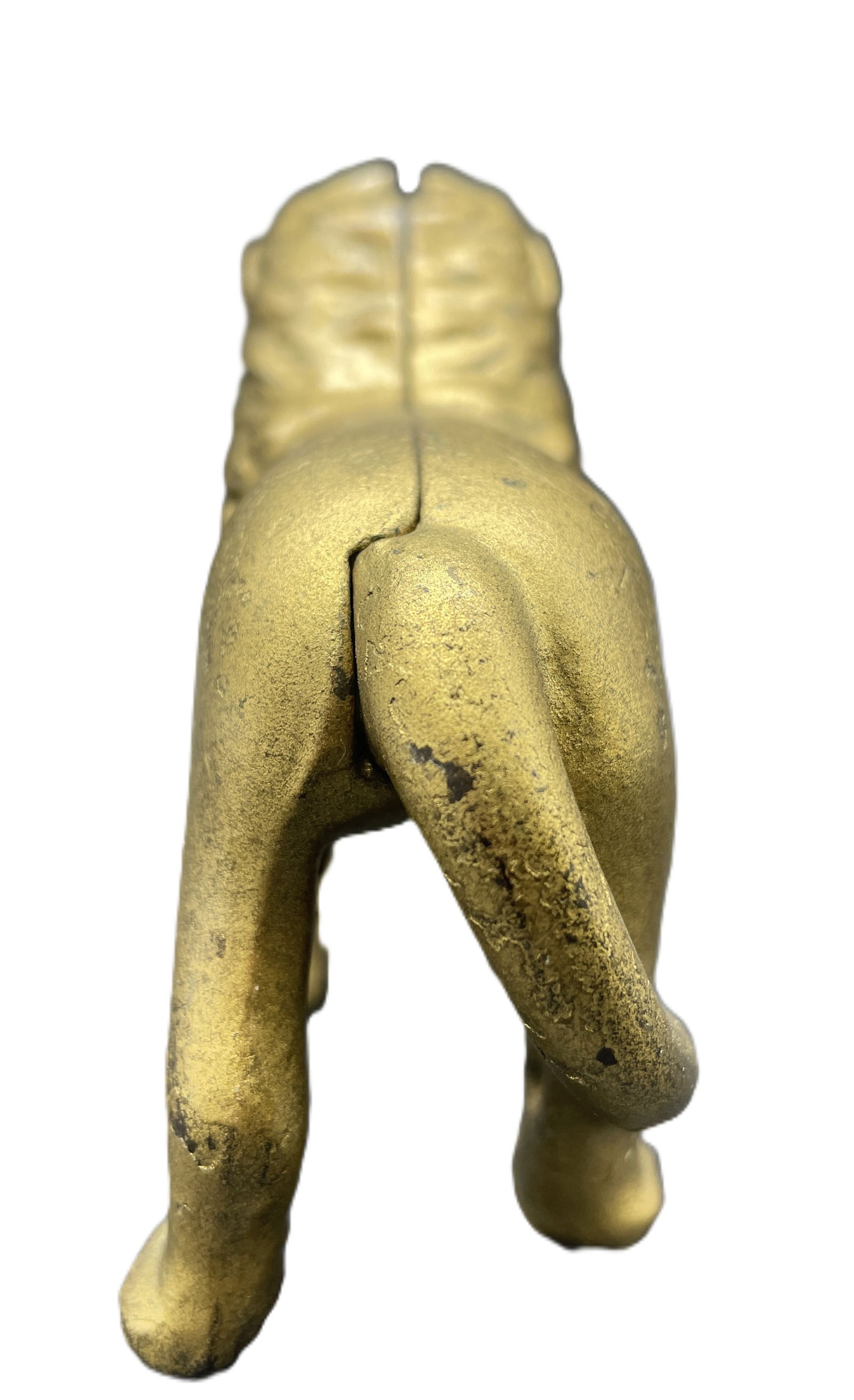 ANTIQUE ORIGINAL 1890-1900 STILL CAST IRON LION BANK~5" - 5