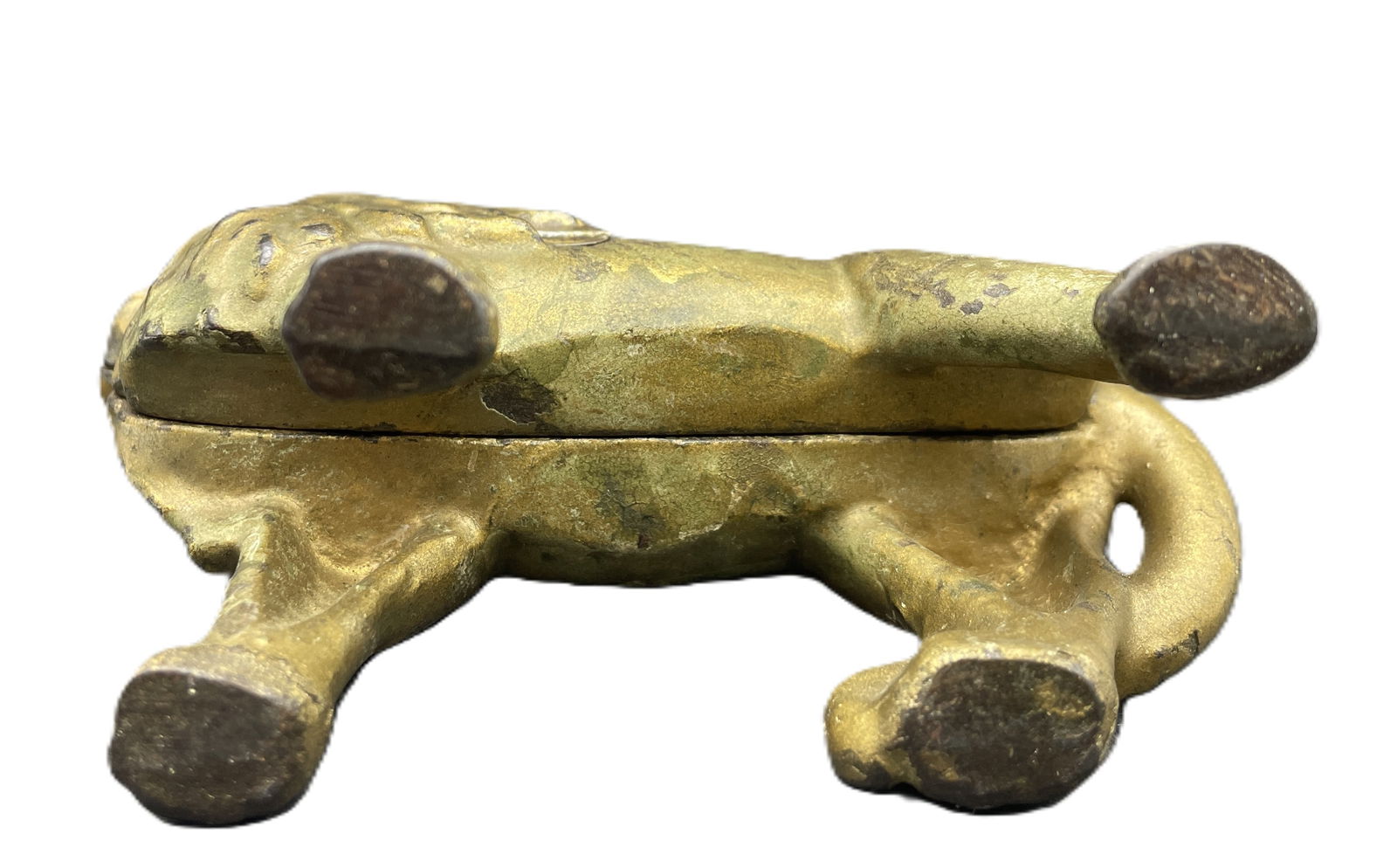 ANTIQUE ORIGINAL 1890-1900 STILL CAST IRON LION BANK~5" - 7