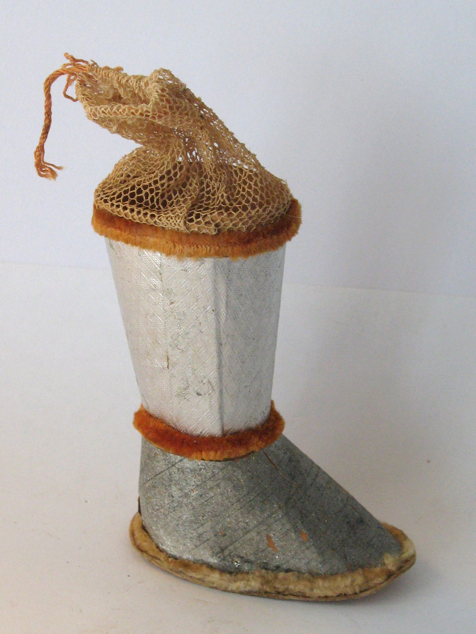 Antique Christmas boot candy container. - 2