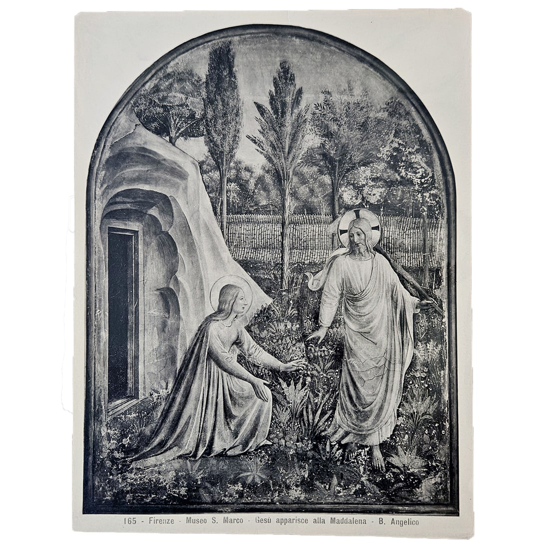 1854 Albumen Print of Noli Me Tángere - Mary Magdalene at the open sepulchre at Christ's feet - 7