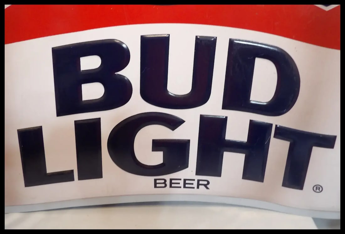 Rare Vintage Bud Light Texas Flag Metal Sign - 3