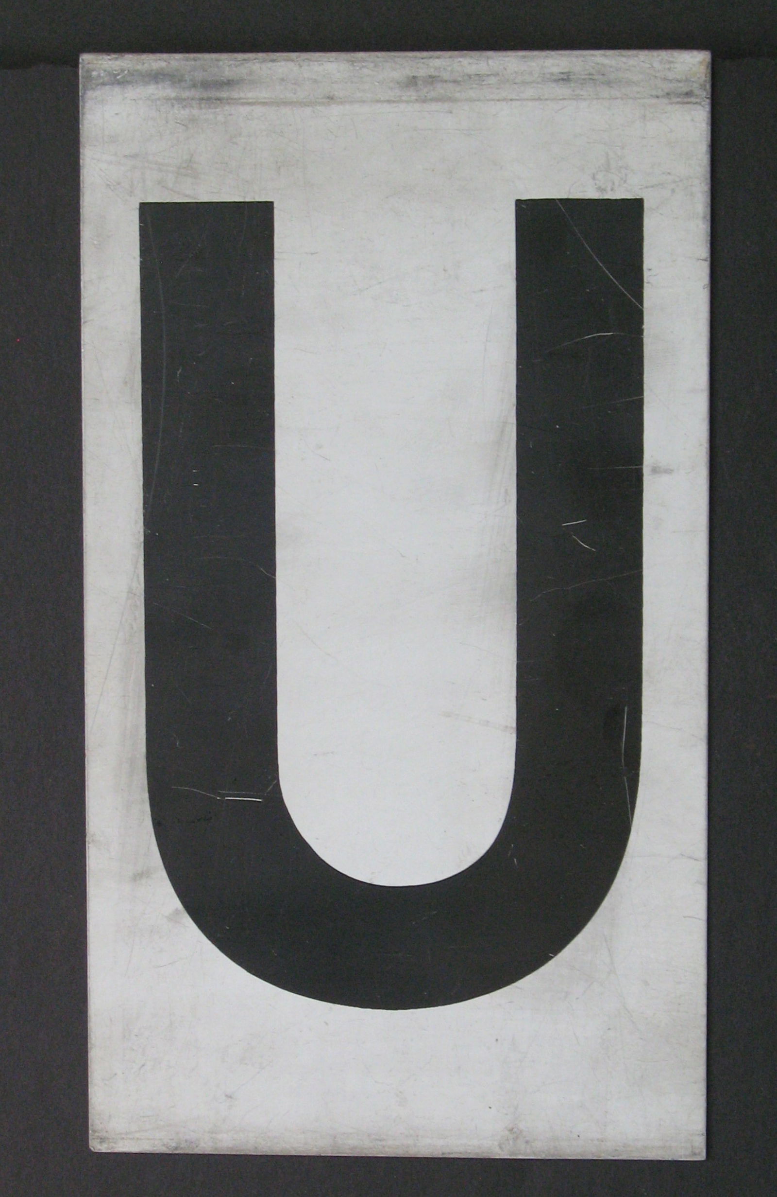 Antique tin movie marque letter “U” (1 of 1)