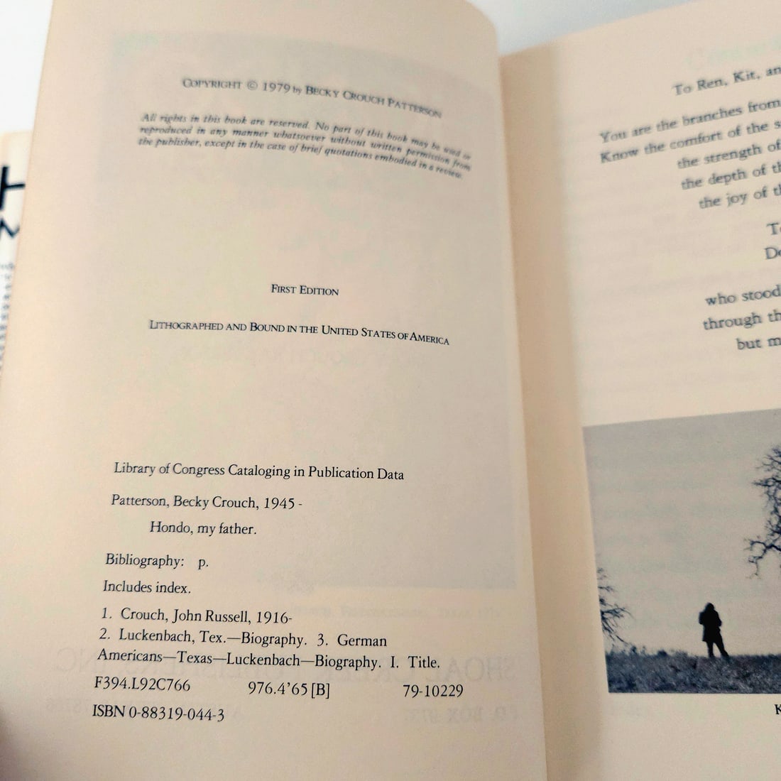 Hondo My Father Becky Crouch Patterson SIGNED HC DJ - 6