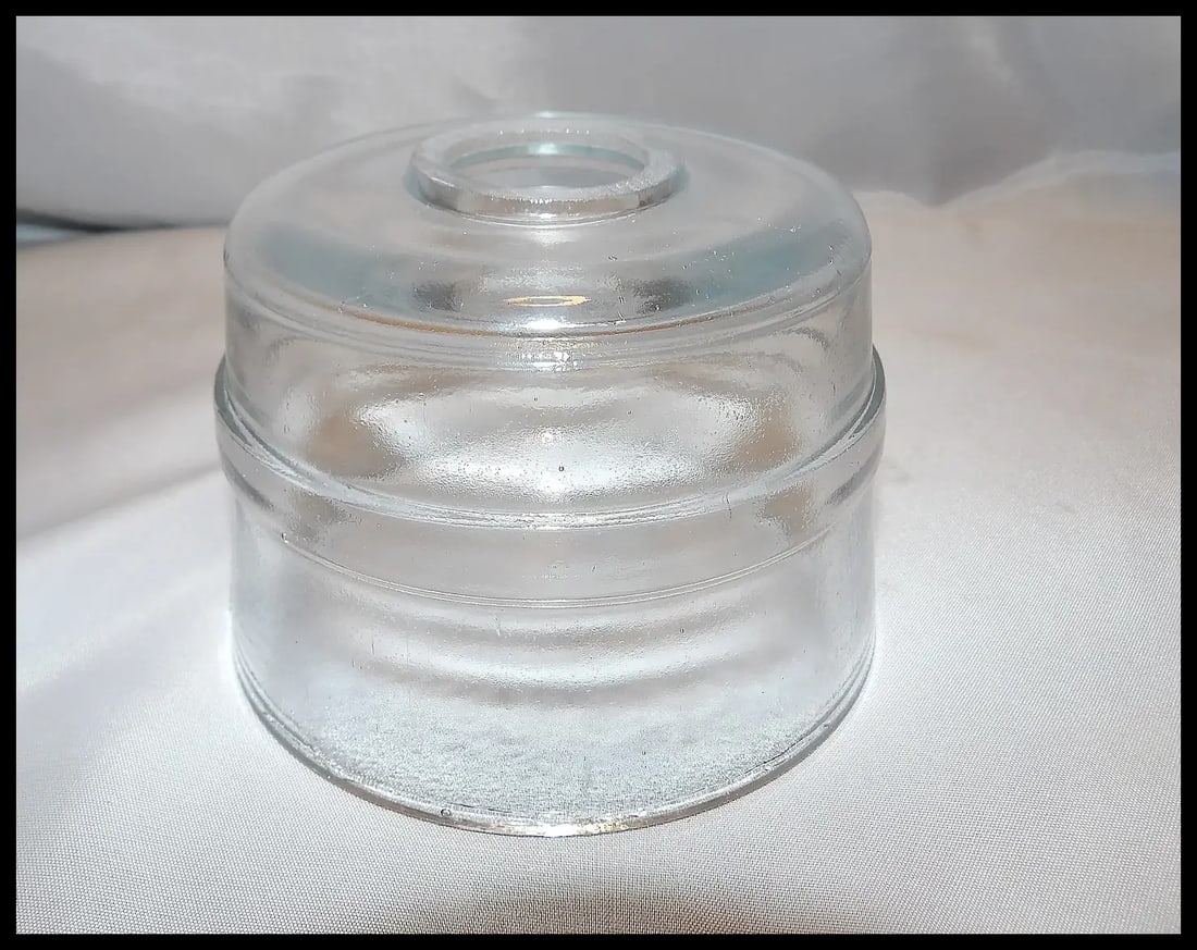 Antique Farm House Décor Glass Butter Mold with Cow Impression - 4