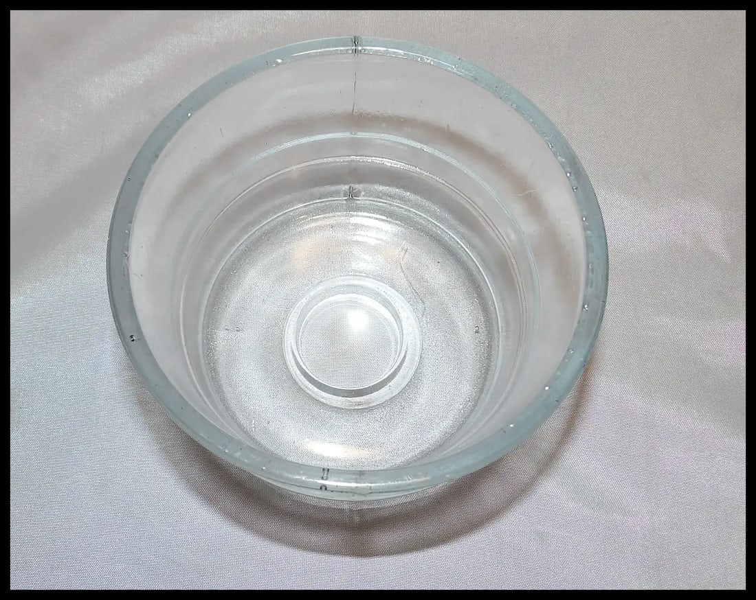 Antique Farm House Décor Glass Butter Mold with Cow Impression - 6