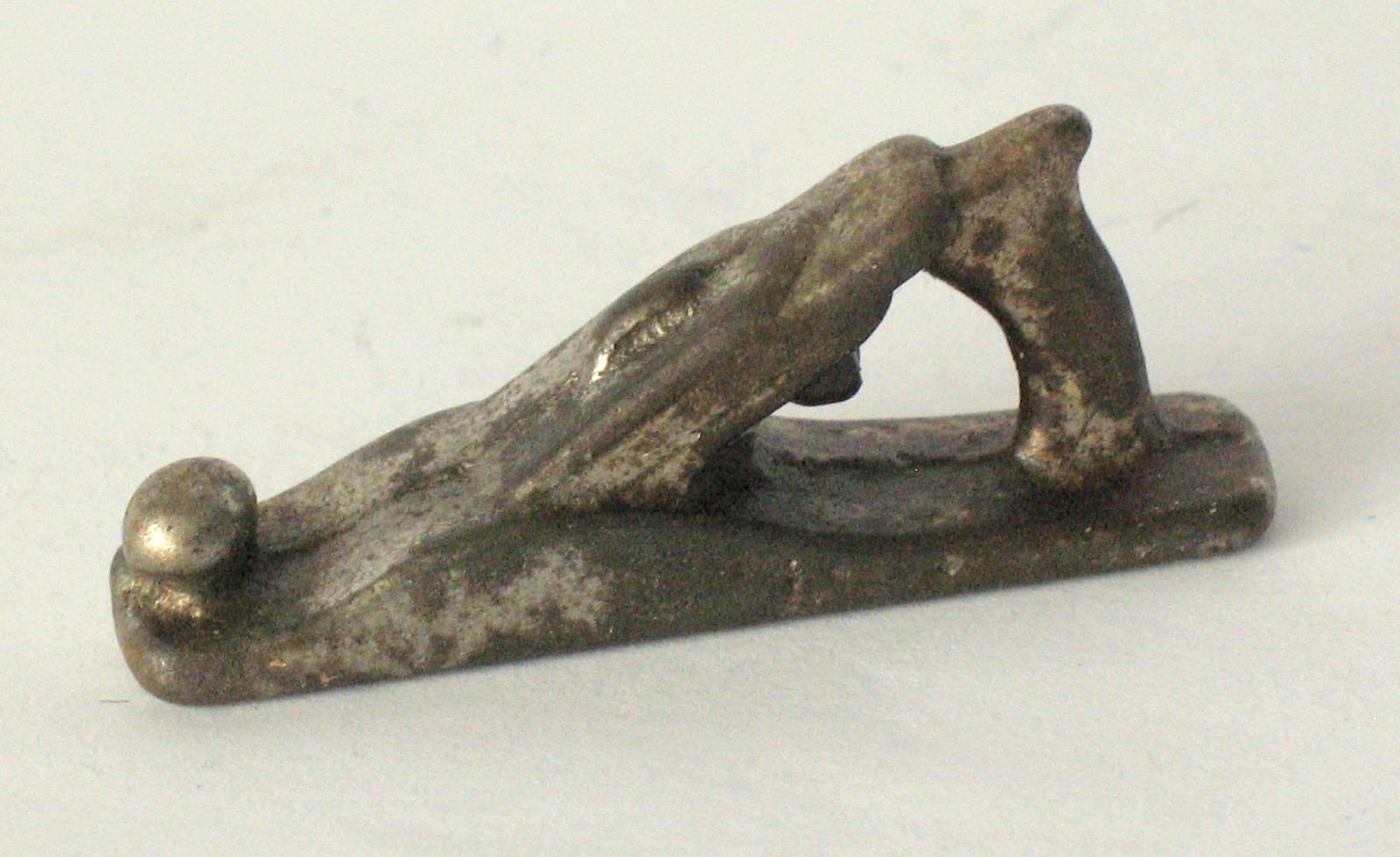 Antique cast iron miniature wood plane paper weight. (1 of 3)