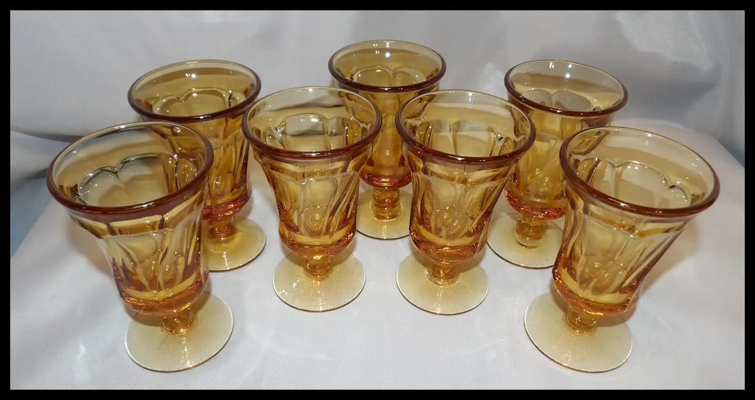 Fostoria Jamestown Amber Juice Glasses - 3