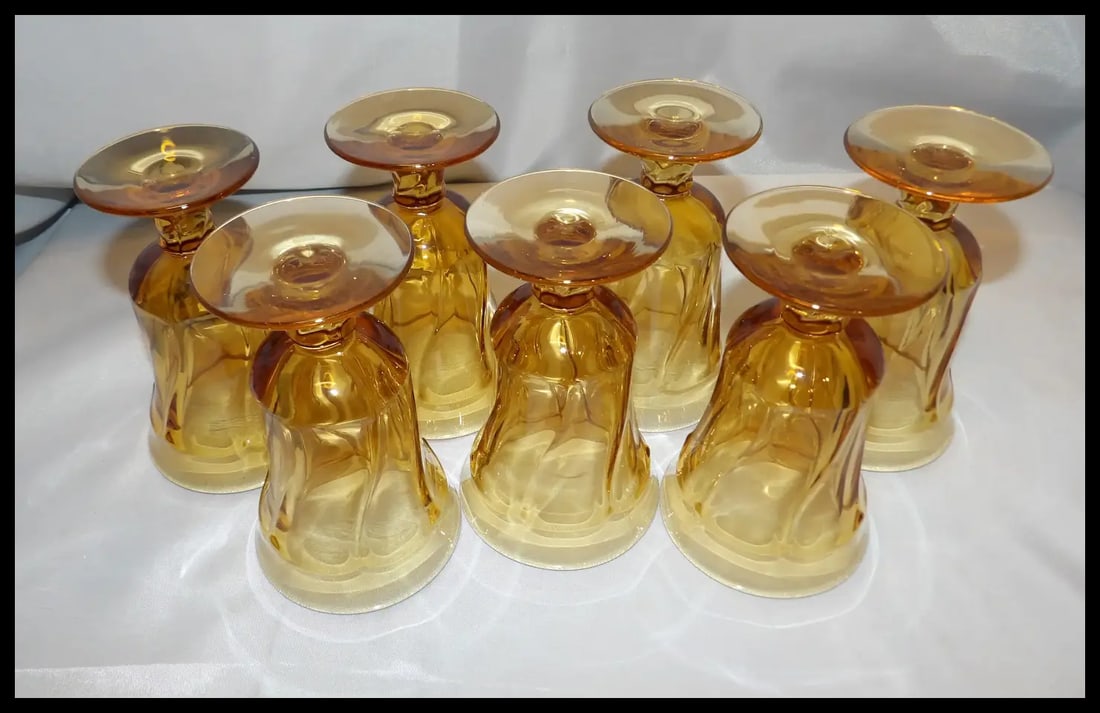 Fostoria Jamestown Amber Juice Glasses - 5