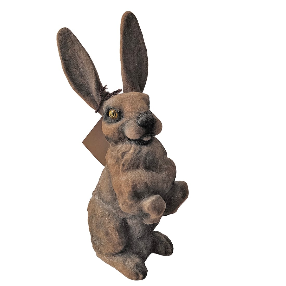 Heissner W Germany Flocked/Velveteen Paper Mache Bunny Rabbit (1 of 5)