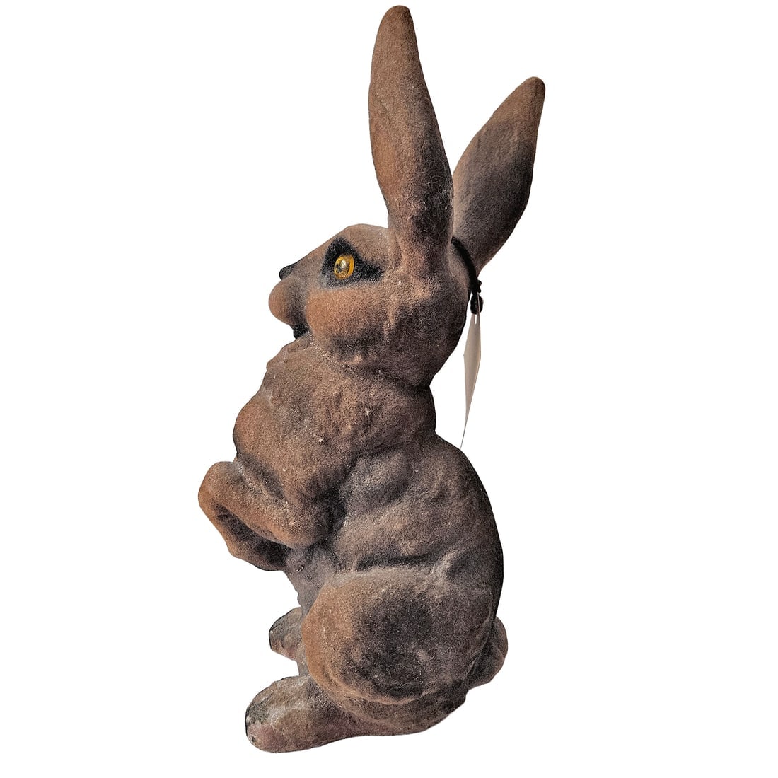 Heissner W Germany Flocked/Velveteen Paper Mache Bunny Rabbit - 2