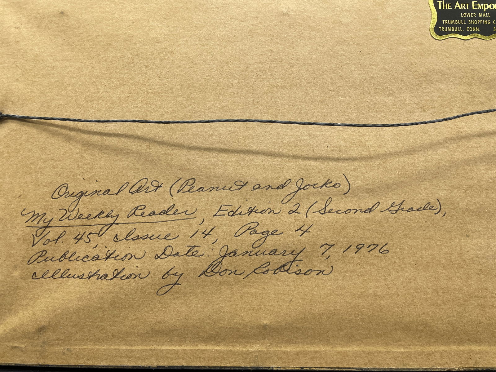 1976 Original Peanut & Jocko Comic Strip Art Weekly Reader Framed - 5