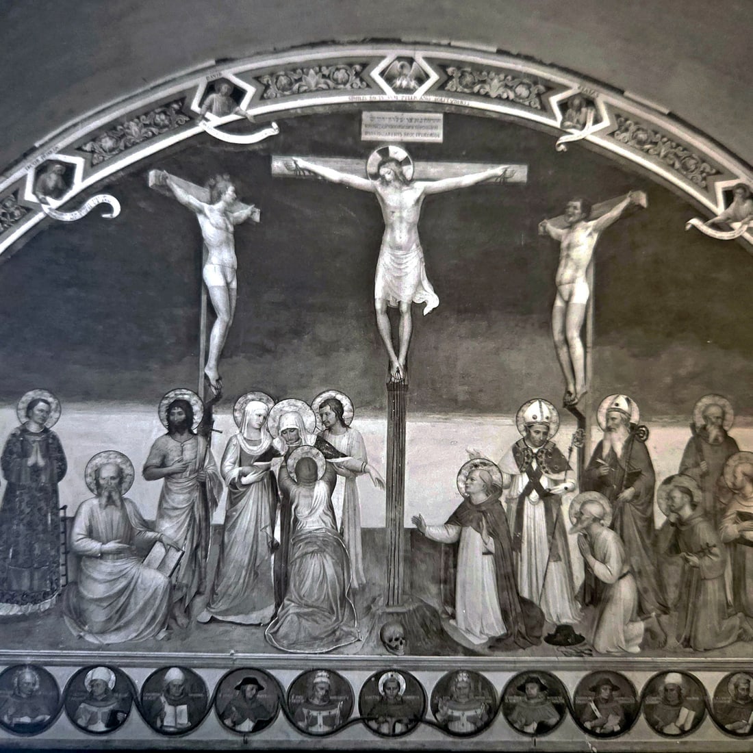 Framed 1854 Albumen Print of The Crucifixion ca. 1420–23 Fra Angelico (Guido di Pietro) - 3