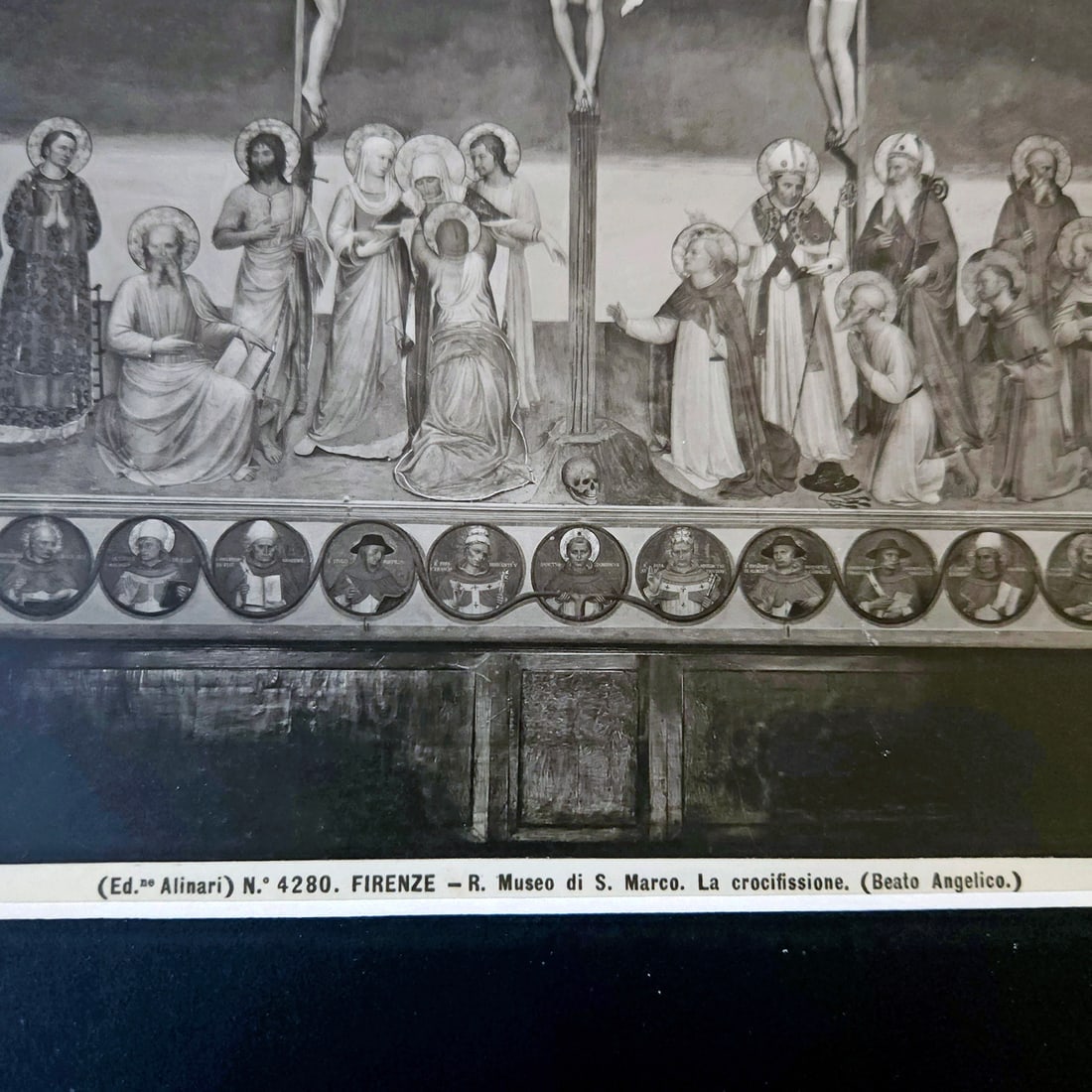 Framed 1854 Albumen Print of The Crucifixion ca. 1420–23 Fra Angelico (Guido di Pietro) - 5