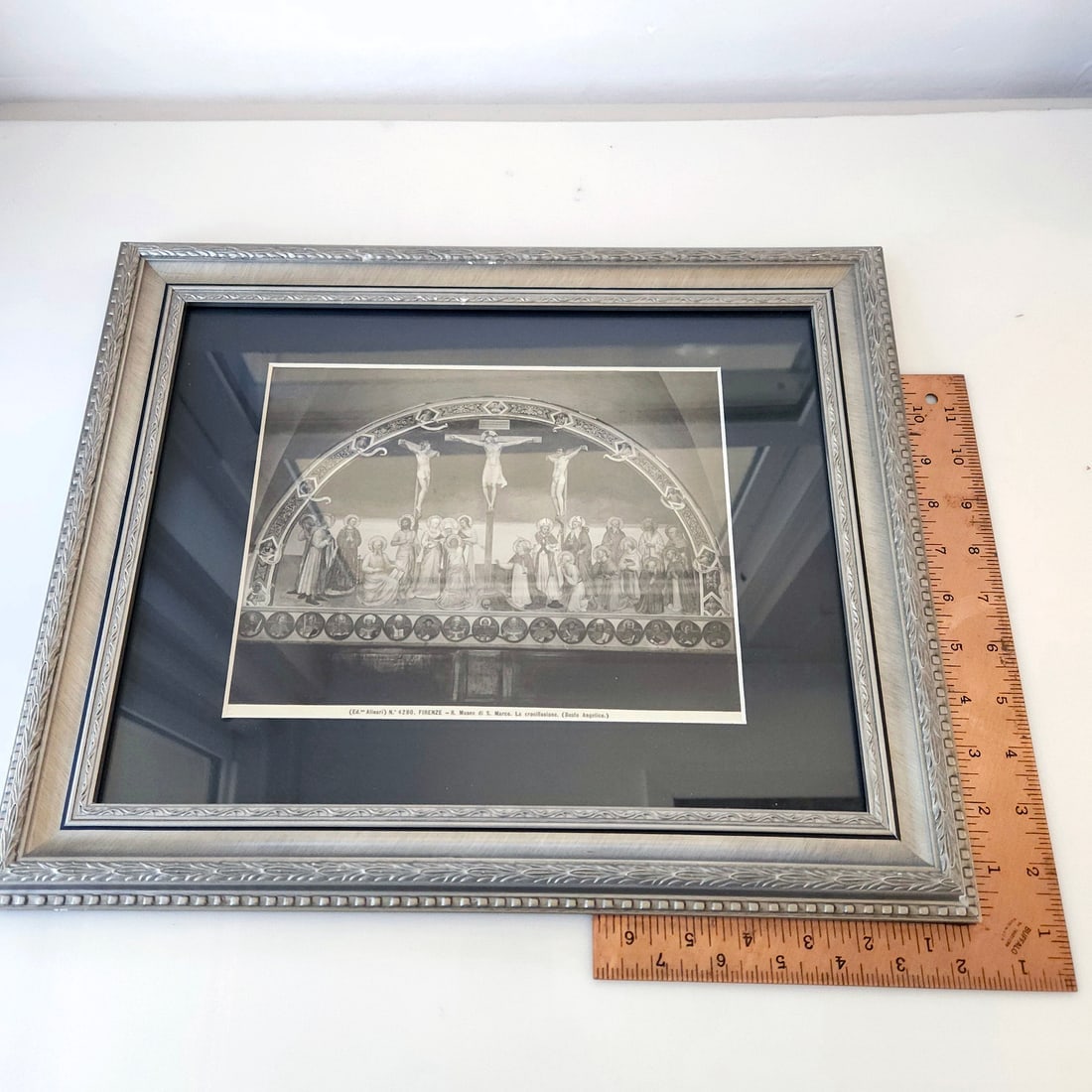 Framed 1854 Albumen Print of The Crucifixion ca. 1420–23 Fra Angelico (Guido di Pietro) - 6