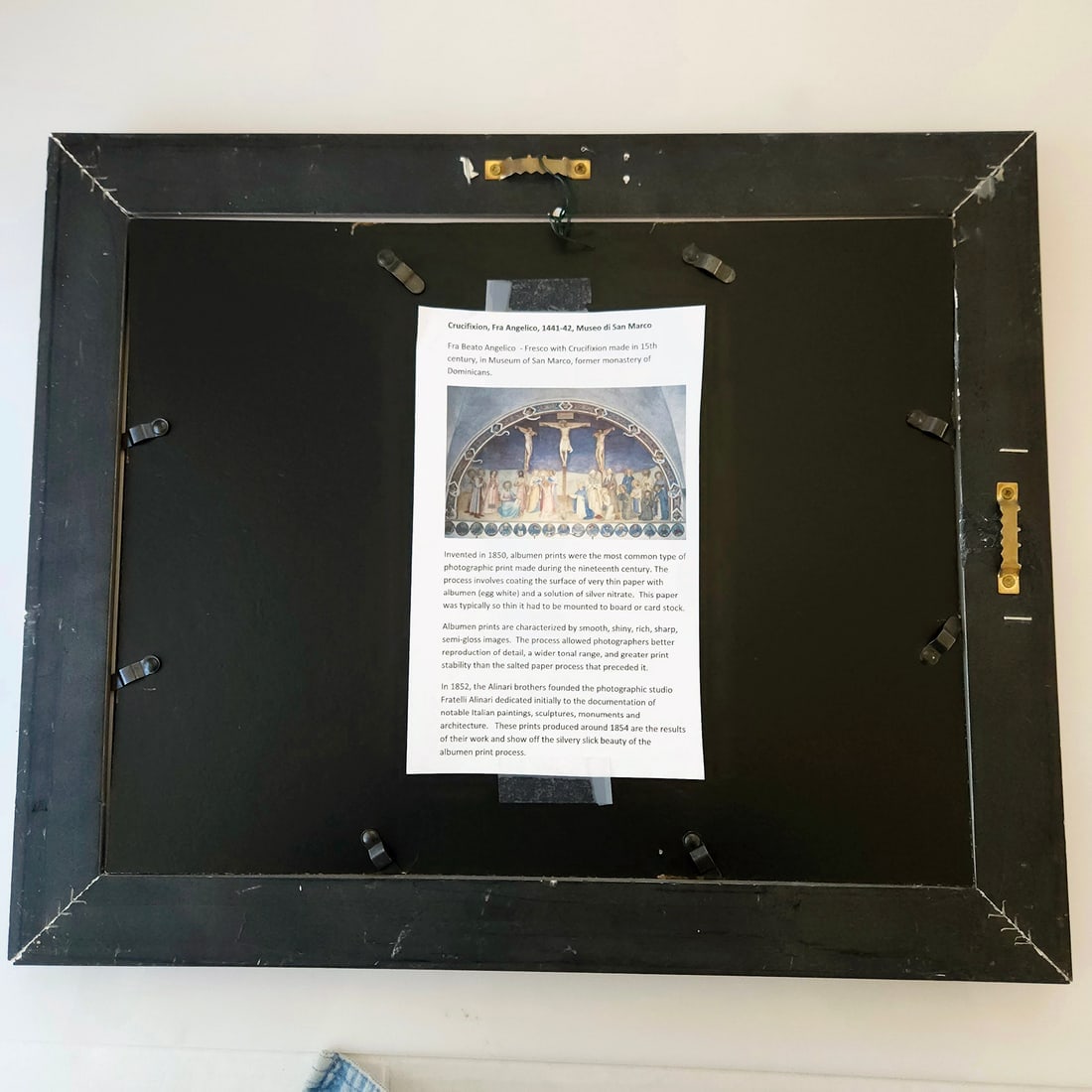 Framed 1854 Albumen Print of The Crucifixion ca. 1420–23 Fra Angelico (Guido di Pietro) - 7