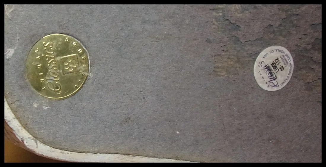 1987 United Design corp. Nobel OK. Large African Elephant Statue with Babies - 9