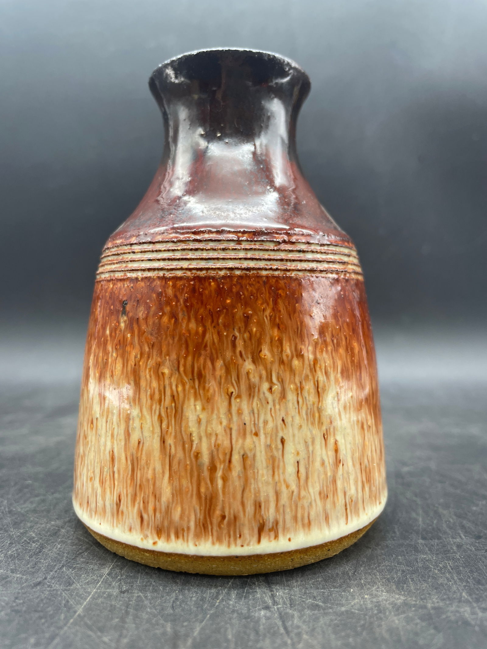 Handmade Signed Art Pottery Vessel Jug Vase - 7