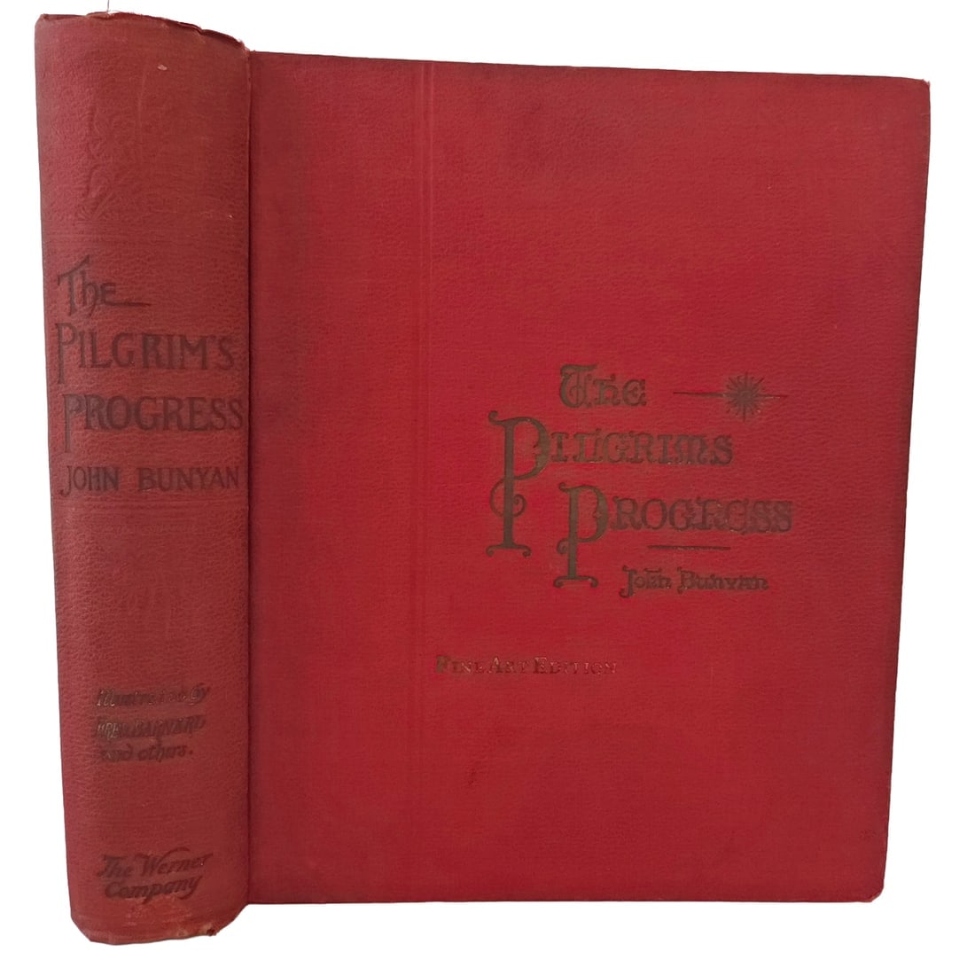 The Pilgrim’s Progress John Bunyan Fine Art Edition 1893: Title: The Pilgrim’s Progress John Bunyan Fine Art Edition 1893 Description: The Pilgrim’s Progress John Bunyan Fine Art Edition 1893 Bound in red boards with 100 Illustrations by Frederic