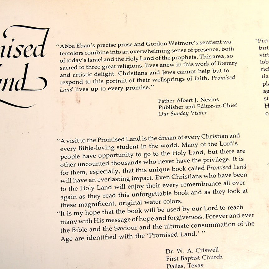 Promised Land 1978 Hardcover First Edition with Dust Jacket - 11